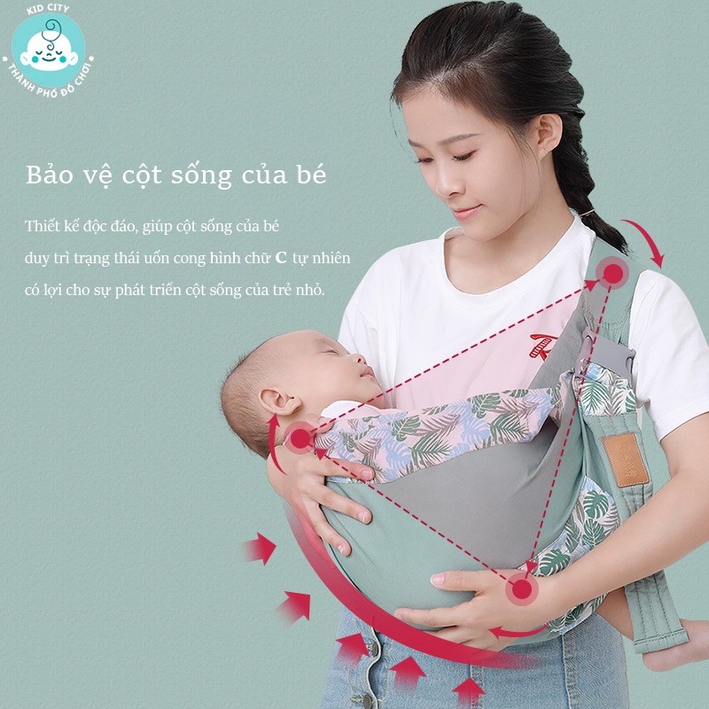 (Chính hãng) Địu trẻ em Aiyuanmei, bảo vệ cột sống của bé, dành cho các bé từ 0-36 tháng tuổi