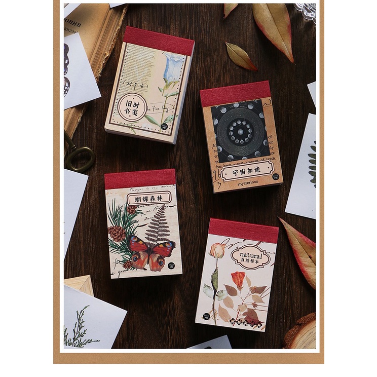 Sticker đóng cuốn dạng cổ điển 50 tấm