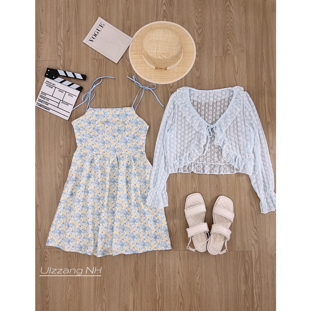 Váy hai dây hoa nhí vintage Hàn Ulzzang style 🌸 Hàng Quảng Châu