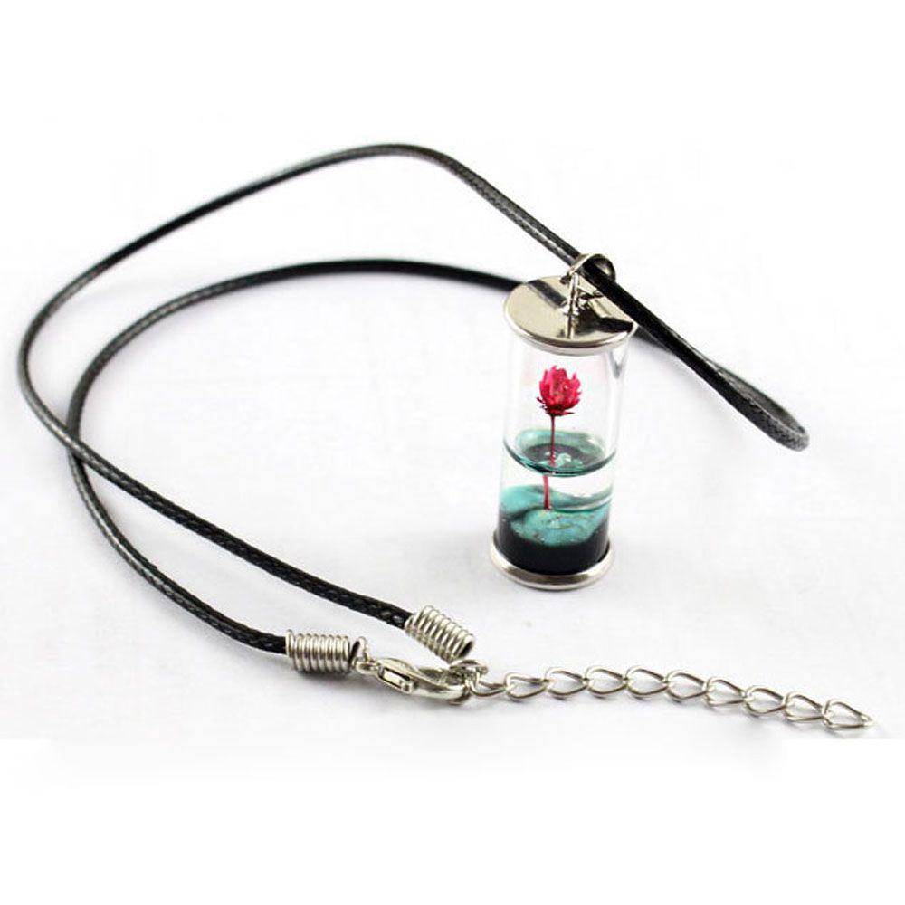 FORBETTER Dây Chuyền Mặt Hoa Sen Trong Suốt Phong Cách Vintage