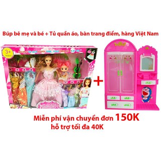 Búp bê mẹ con và mèo ba tư