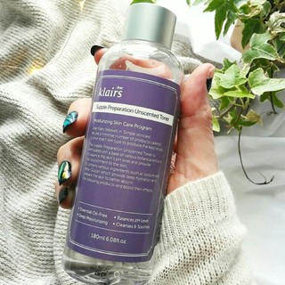 Toner DEAR KLAIRS Nước Hoa Hồng Không Mù Ẩm Da Và Làm Mềm Da Supple Preparation Unscented 180ml
