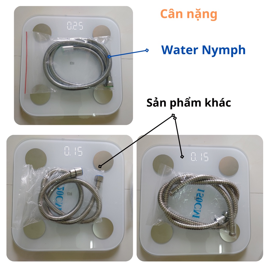 Dây sen, dây vòi xịt vệ sinh Waternymph chống xoắn, chống đứt, chống nổ dây, chịu được áp suất cao