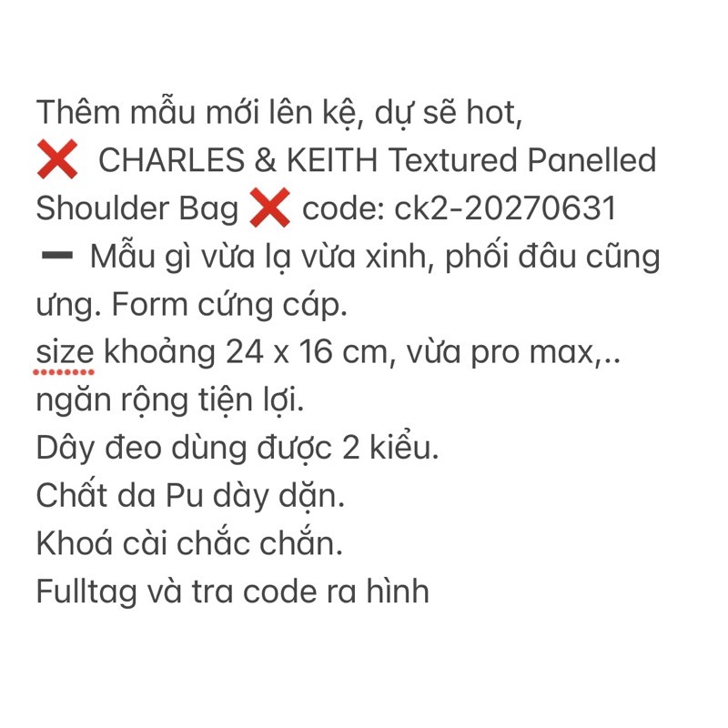 TÚI CNK KẺ VUÔNG - XUẤT DƯ - SẴN 3 MÀU