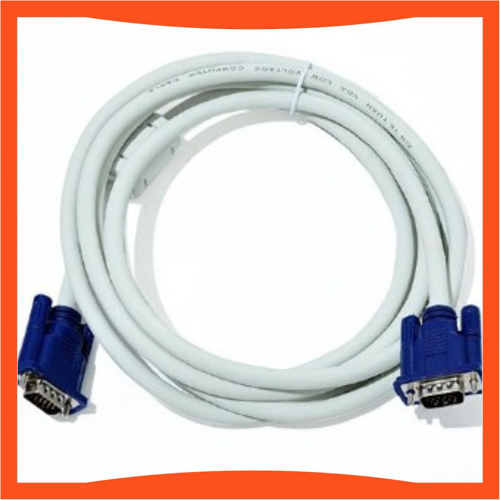 [Mã ELORDER5 giảm 10K đơn 20K] [Loại 1] Dây VGA 5M trắng chuẩn Chống Nhiễu