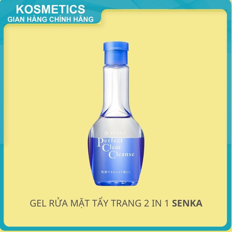 |HSD T8/2023| Gel Rửa Mặt Tẩy Trang 2 Trong 1 Senka Perfect Clear Cleanse 170ml