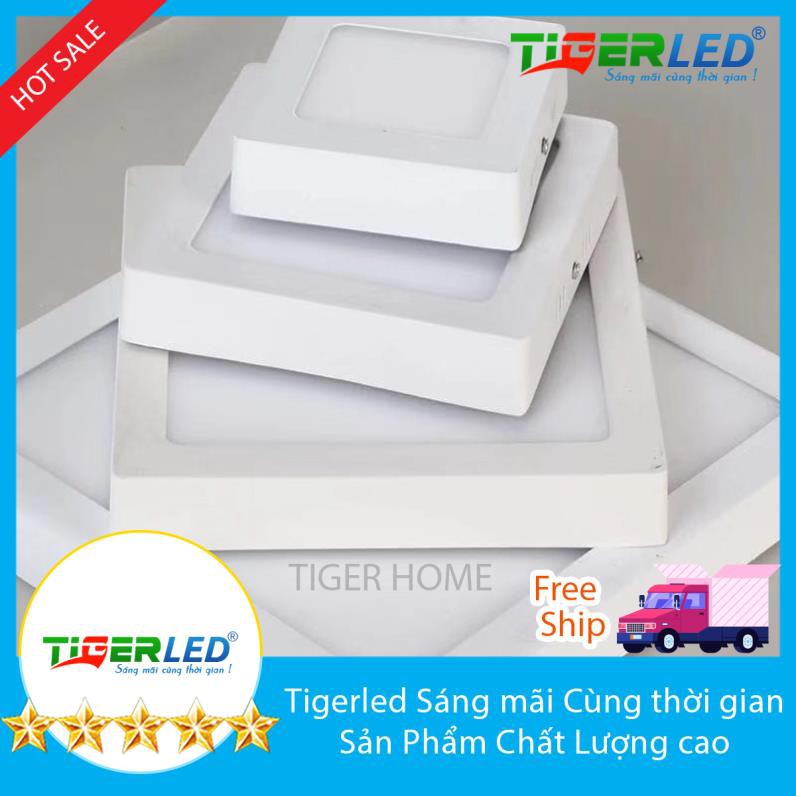 Đèn Ốp trần vuông Tòn 12 wat tigerled bảo hành 1 năm lỗi 1 đổi 1