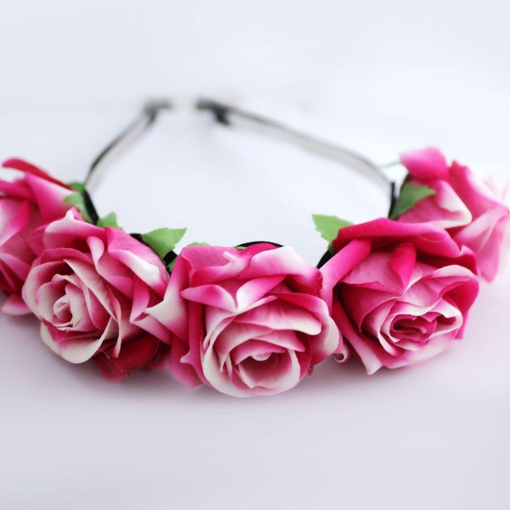 Băng Đô Hoa Hồng Cài Tóc Cho Cô Dâu