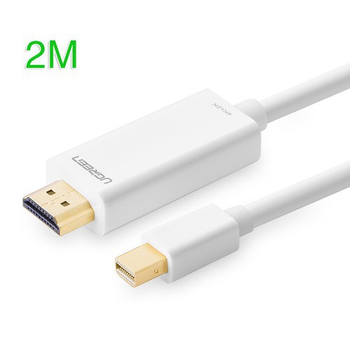 Cáp Mini Displayport To HDMI 2M UGREEN 10404 - Thunderbolt To HDMI - Hàng Chính Hãng - 10404