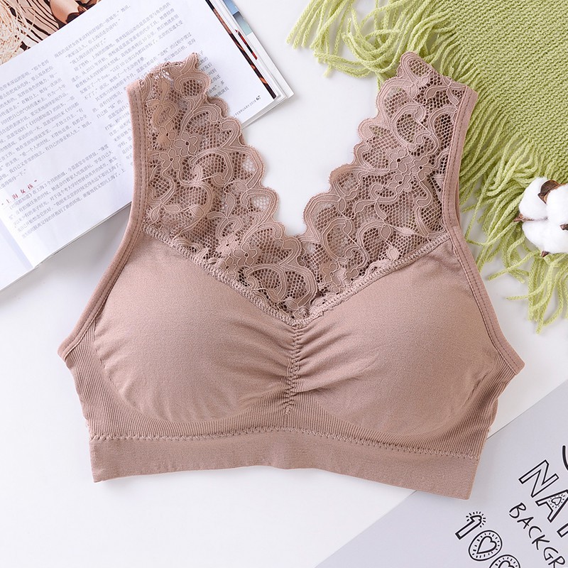 Áo Ngực Ren Không Gọng Cổ Chữ V