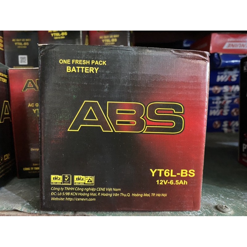 bình điện xe máy YT6L-BS 12v-6,5ah