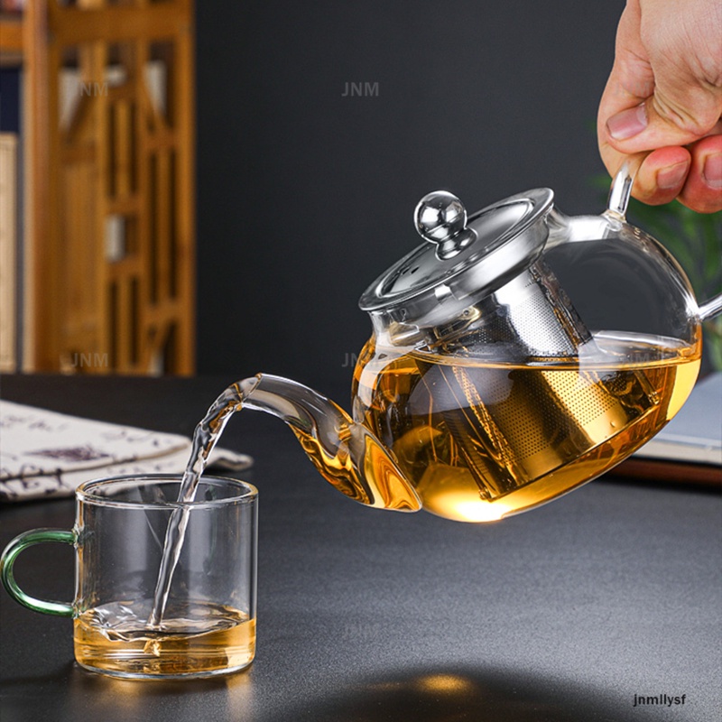 Bình đựng trà/ cà phê bằng thép không gỉ 304 có bộ lọc kính chịu nhiệt 1000ML 800ML