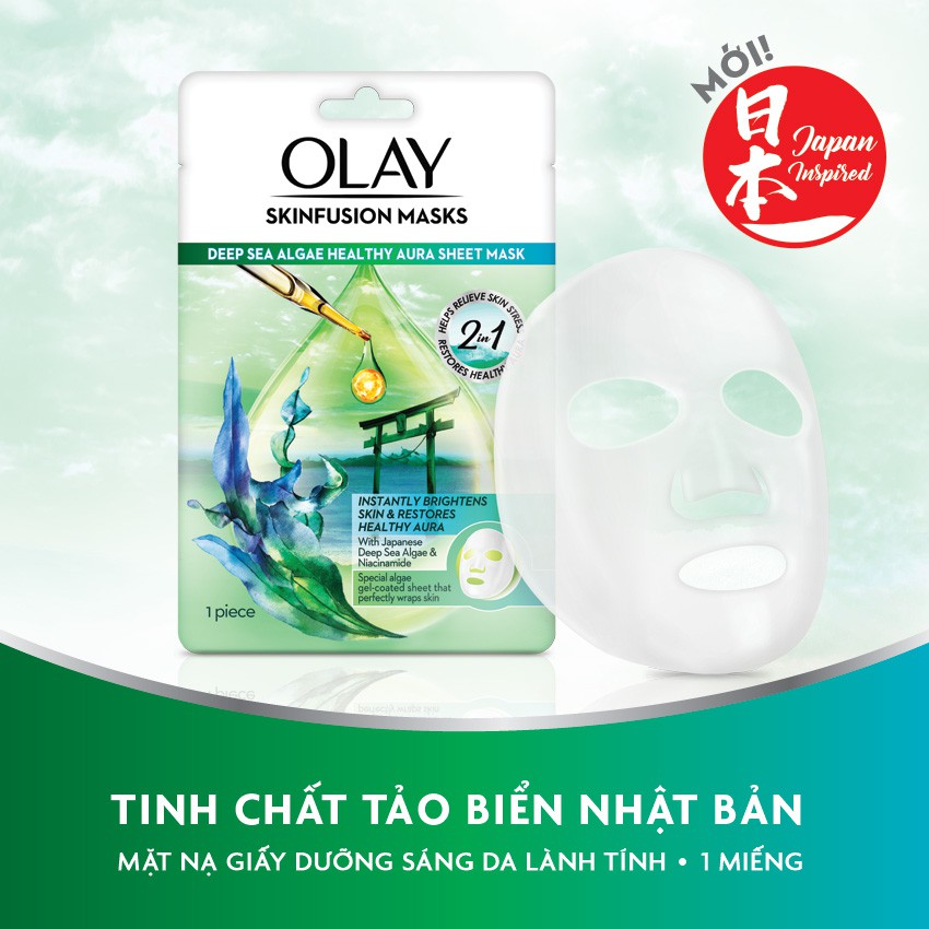 Mặt nạ tảo biển Olay 28g x1 miếng