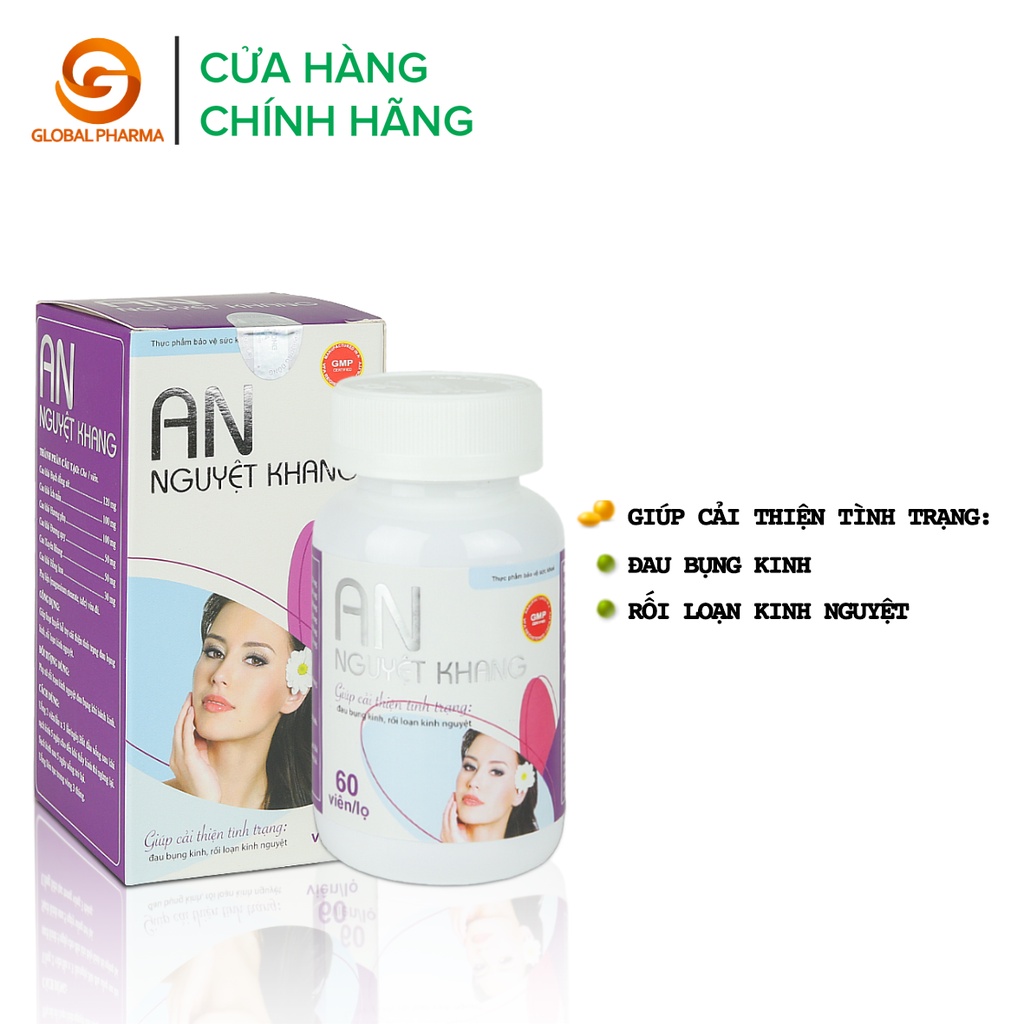 An nguyệt khang AnChau cải thiện tình trạng đau bụng kinh rối loạn kinh nguyệt 60 viên nang - Global Pharma