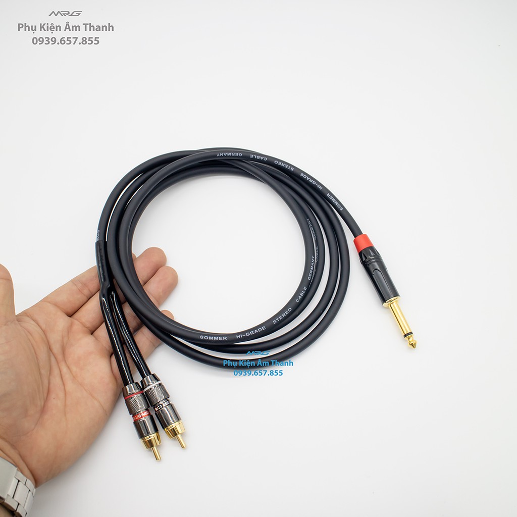 Dây 6Ly Mono Ra 2 AV bông sen, dài 5met-3met-2met-1met MrG.