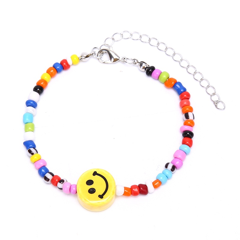 Vòng Tay Dây Xích Mặt Cười Phong Cách Boho Thời Trang Cho Nữ