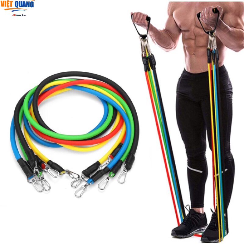 Bộ 5 Dây Kéo Ngũ Sắc Chất Lượng Tập gym,Tập Thể Dục