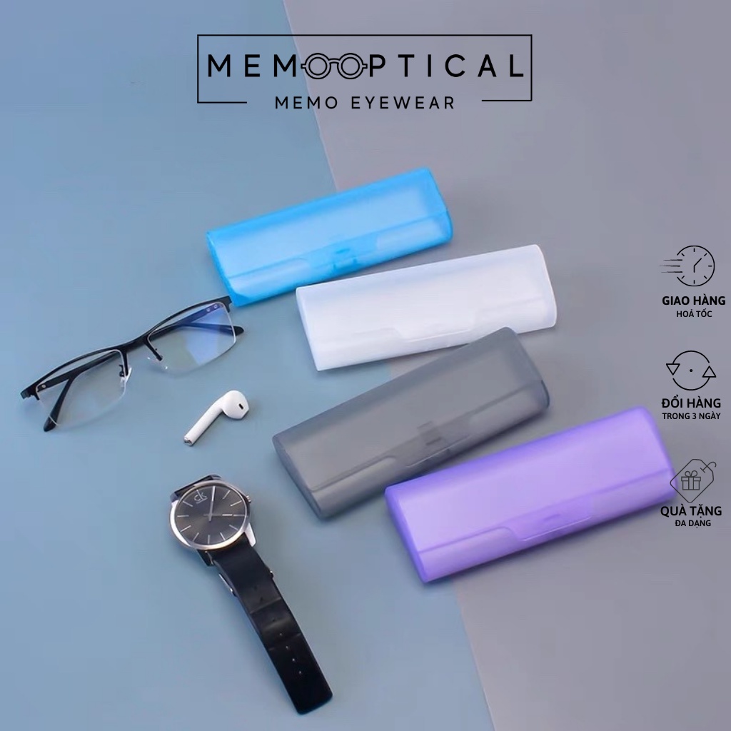 Hộp đựng kính đơn giản và trong suốt, hộp đựng mắt kính siêu nhẹ chống va đập Memo Optical