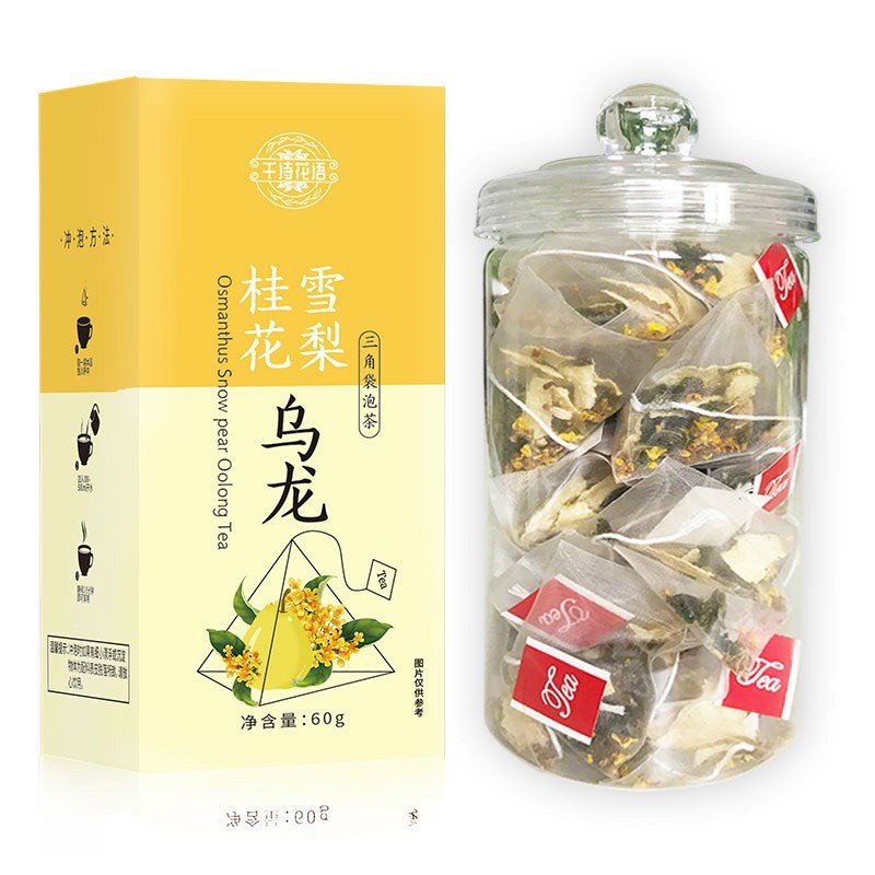 Trà Ô Long Lê và Hoa Quế thơm ngon dạng túi