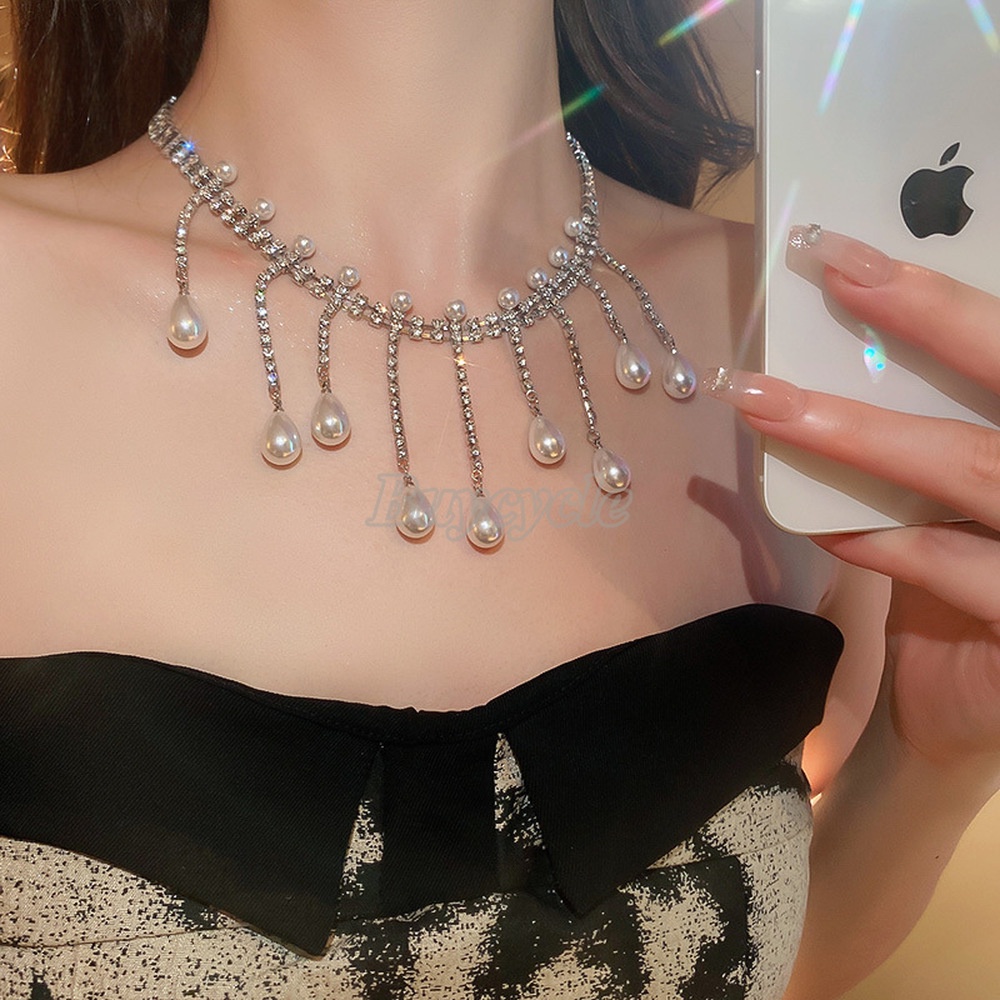 Vòng Cổ Tua Rua Đính Hạt Ngọc Trai Sang Trọng
