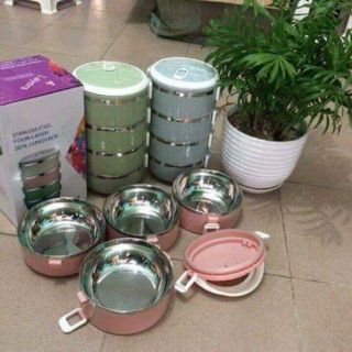 Cặp lồng cơm 4 tầng lúa mạch