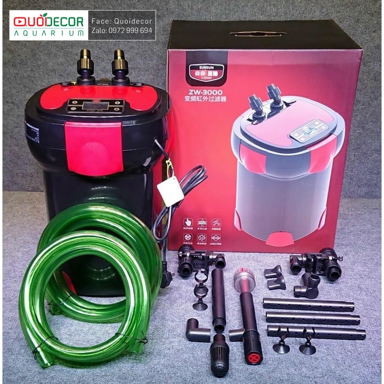 Lọc thùng Sunsun zw3000 / Lọc hồ cá cảnh thuỷ sinh Sunsun zw 3000