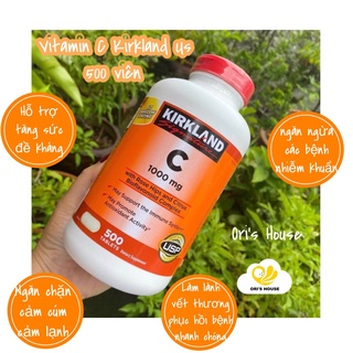 Viên uống bổ sung vitamin c kirkland signature vitamin c 1000mg 500v - mỹ