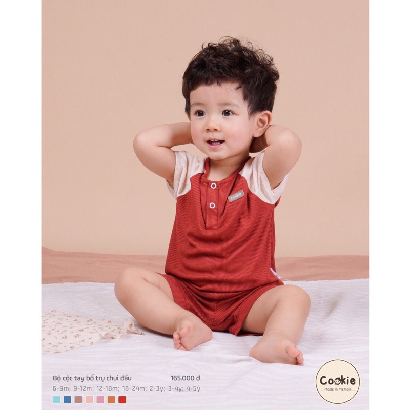 [ Cookie ] Bộ cộc tay chất tăm lạnh size 6-9 đến 4-5y