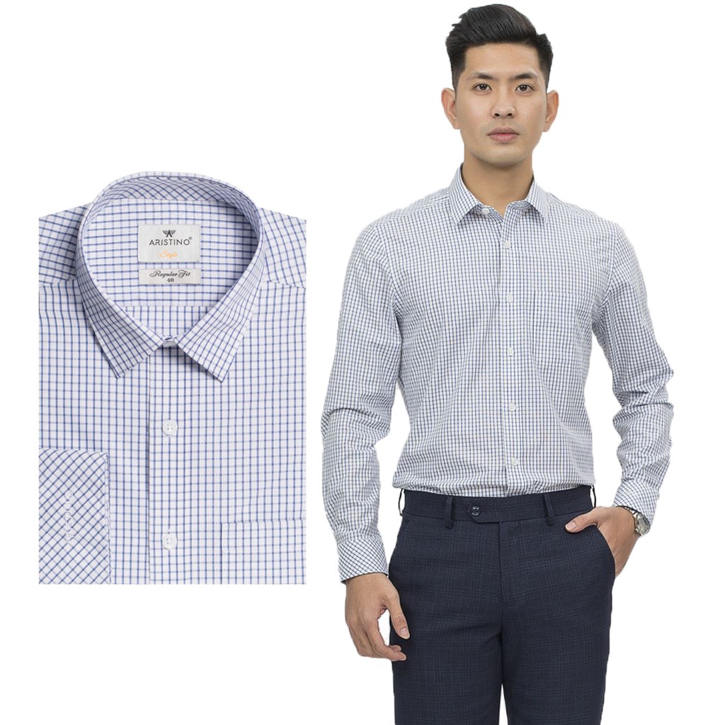 Áo Sơ Mi Nam Dài Tay Aristino – ALS53808,  ALS57808, ALS54308, ALS10508 Kháng Tia UV, Ít Nhăn, Mềm Mát
