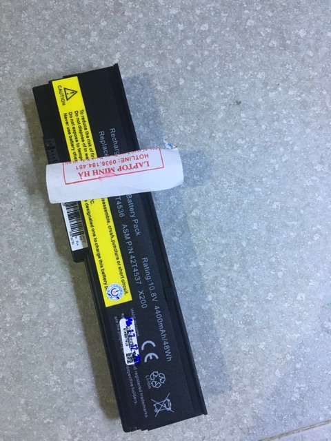 Pin laptop Lenovo ThinkPad X200 X200S X201 X201I 42T4534 42T4535 42T4536 42T4537 42T4542 42t4543 42T4650 43R9254 43R9253