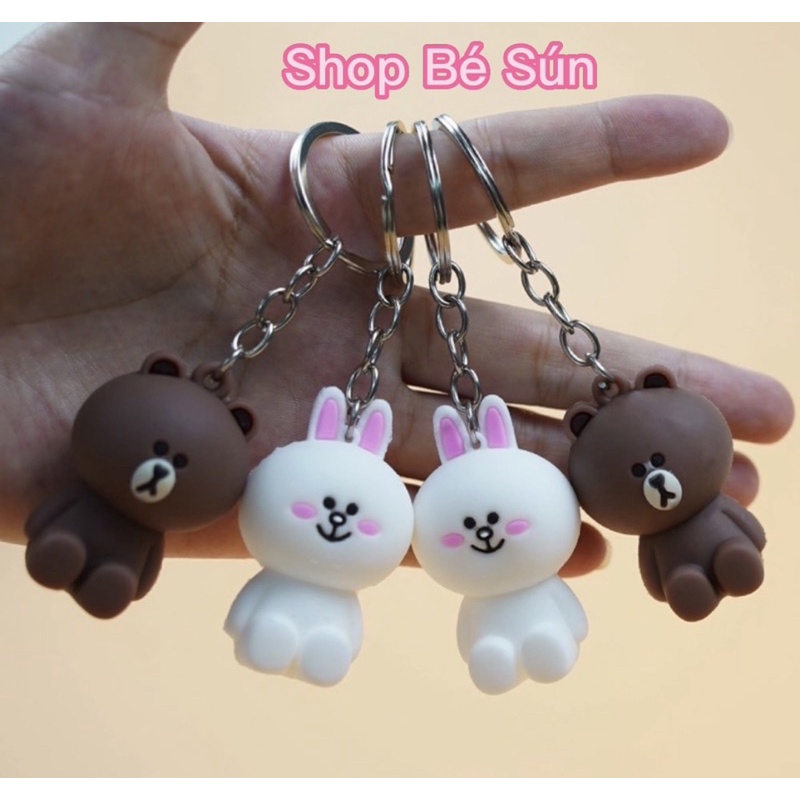 MÓC KHOÁ THỎ CONY VÀ GẤU NÂU