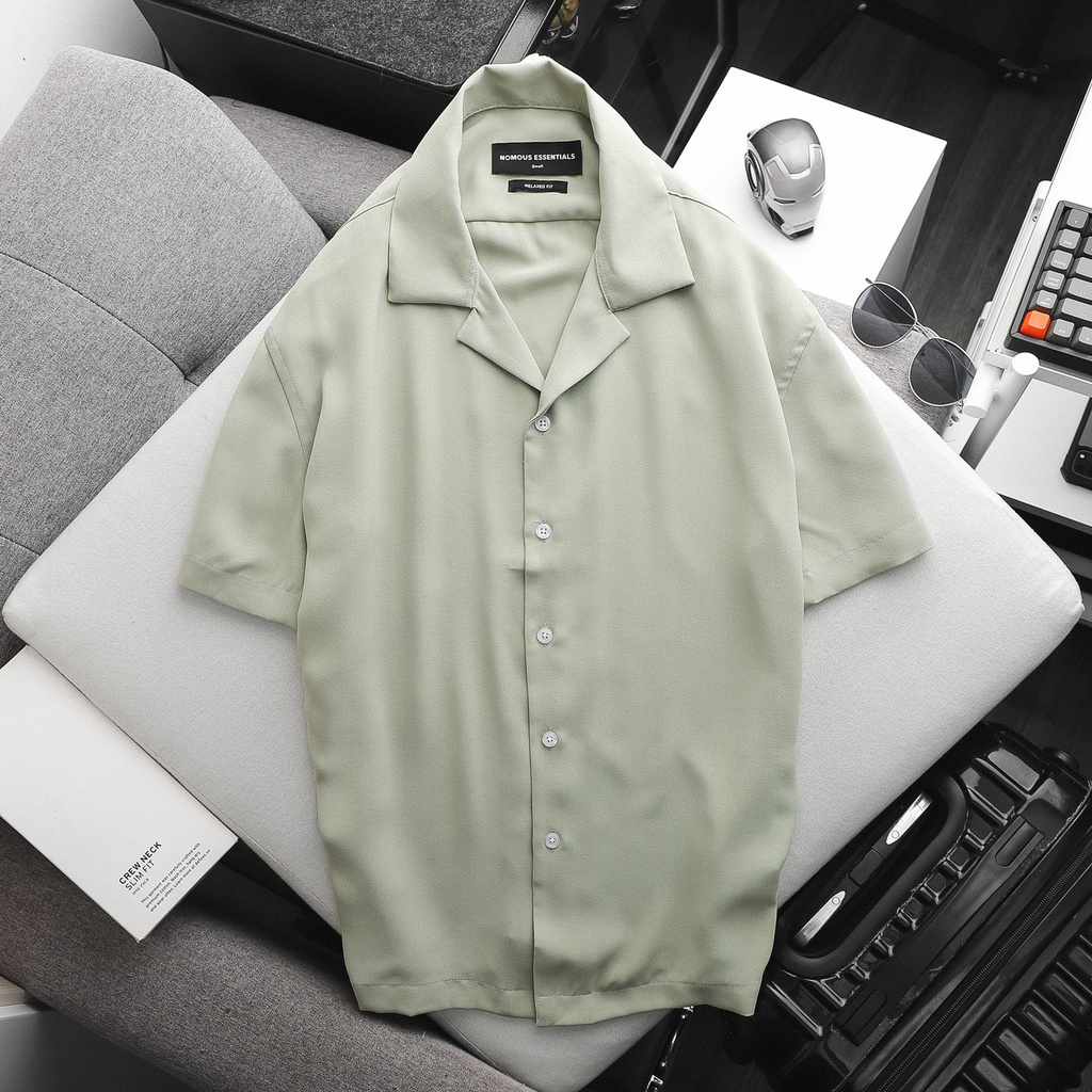 Áo Sơ Mi Nam Ngắn Tay Trơn, Vải Linen Cotton, 04 Màu, Form Relaxed Fit SMNO0047 160STORE | BigBuy360 - bigbuy360.vn