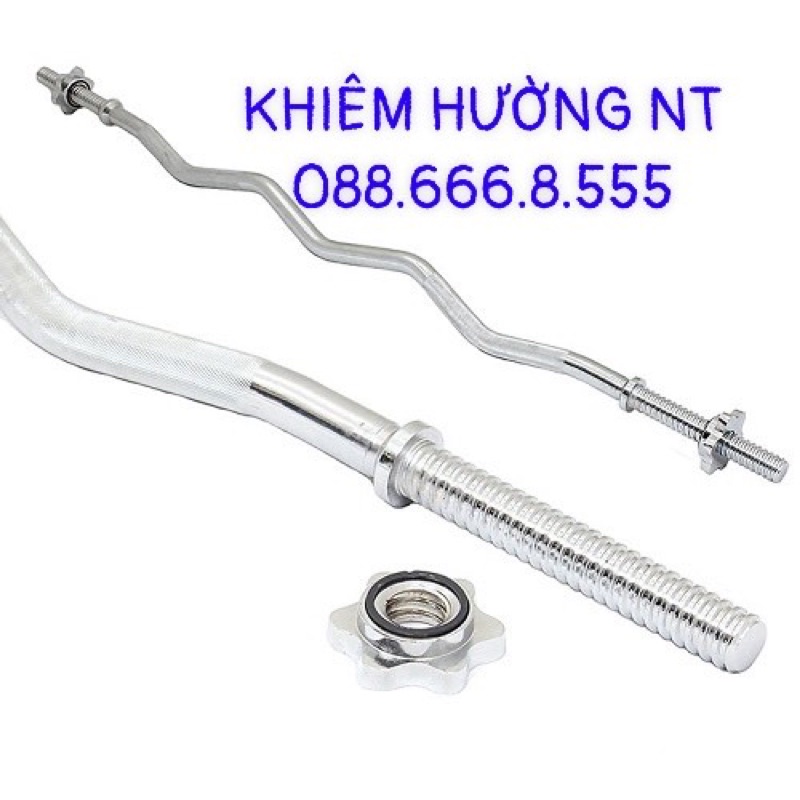 Đòn tạ chữ z (zic zac) 1m2 xi mạ Inox