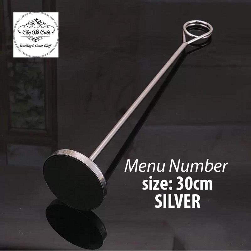 Que kẹp cài tên món ăn, thẻ đánh số bàn tiệc inox cao cấp