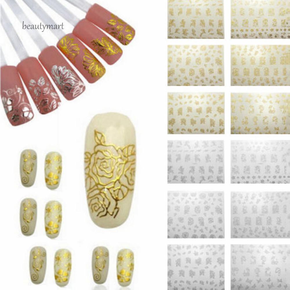 [Hàng mới về] Set 12 tấm miếng dán trang trí móng nghệ thuật