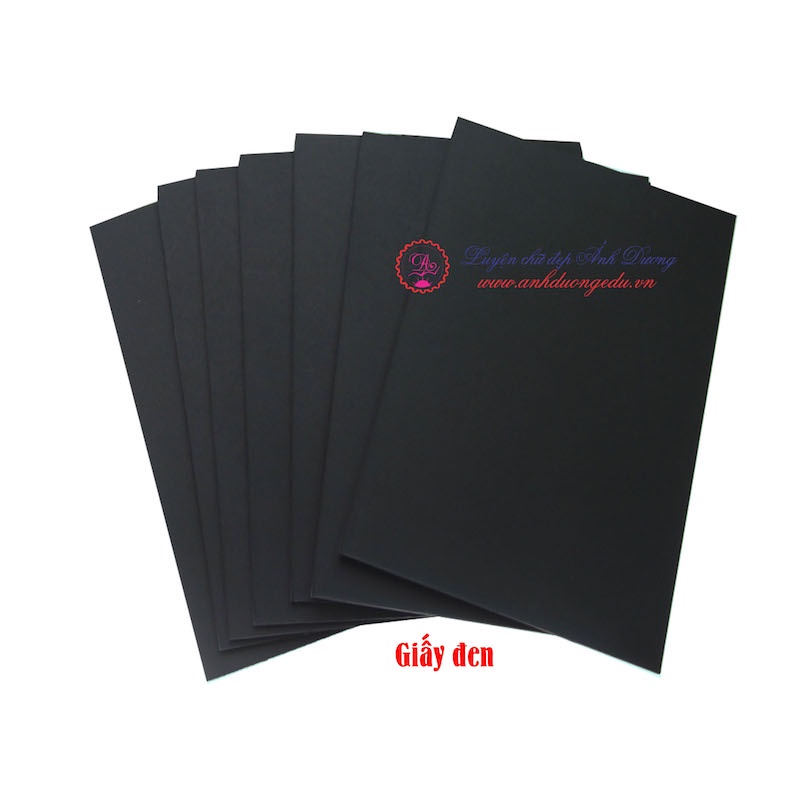 Giấy đen cao cấp 10 tờ 001 - 120g chuyên viết chữ Calligraphy Phương Tây