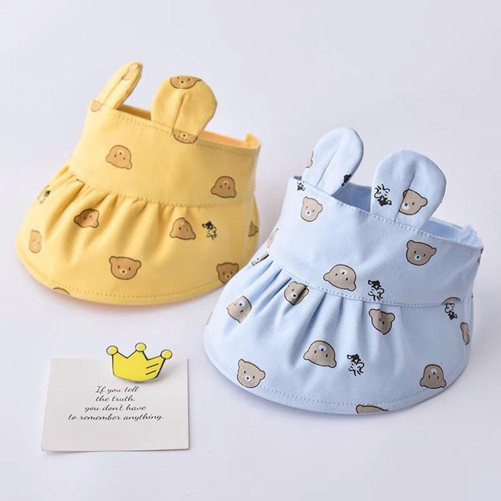 Mũ Chống Nắng / Tia UV In Họa Tiết Gấu Hoạt Hình Có Thể Điều Chỉnh Kích Cỡ Cho Bé