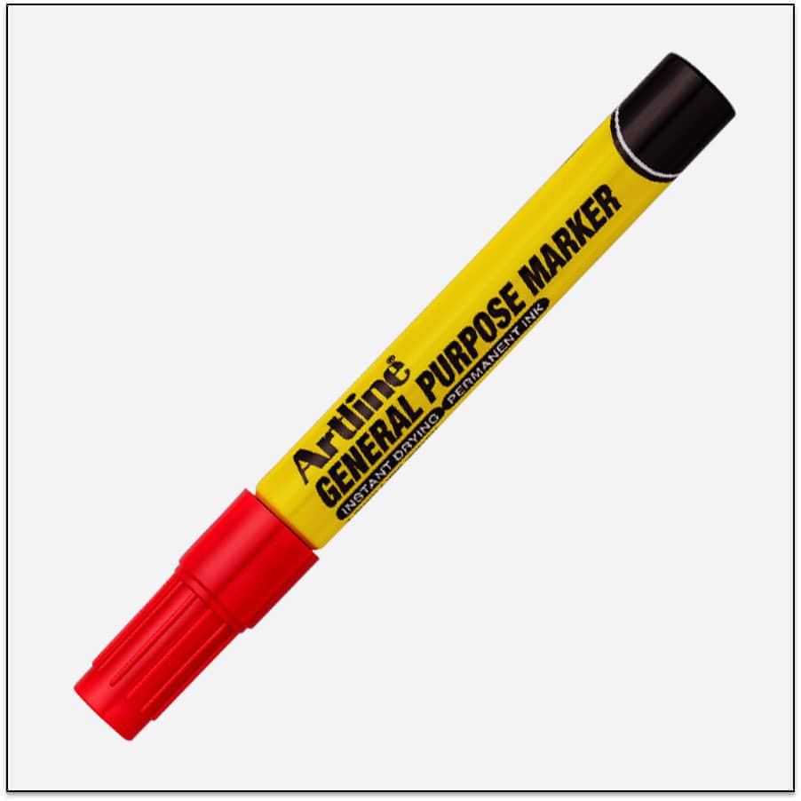 Bút lông dầu đa năng viết vẽ trên mọi chất liệu Artline EKPR-GPM - Màu đỏ (Red)