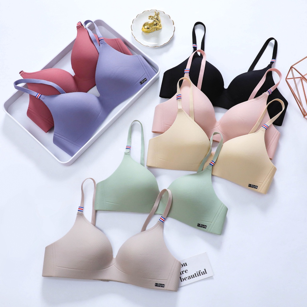 Áo Ngực Nữ HUNA Áo Lót Nữ Đúc Su trơn không gọng nâng ngực đệm mỏng cao cấp-NaHu AN02