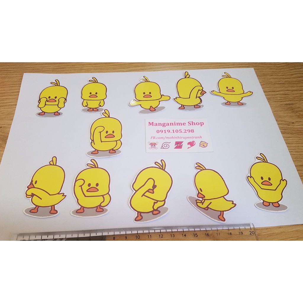 Bộ 11 Sticker Vịt Con Bóc Dán Siêu Cute | Shopee Việt Nam