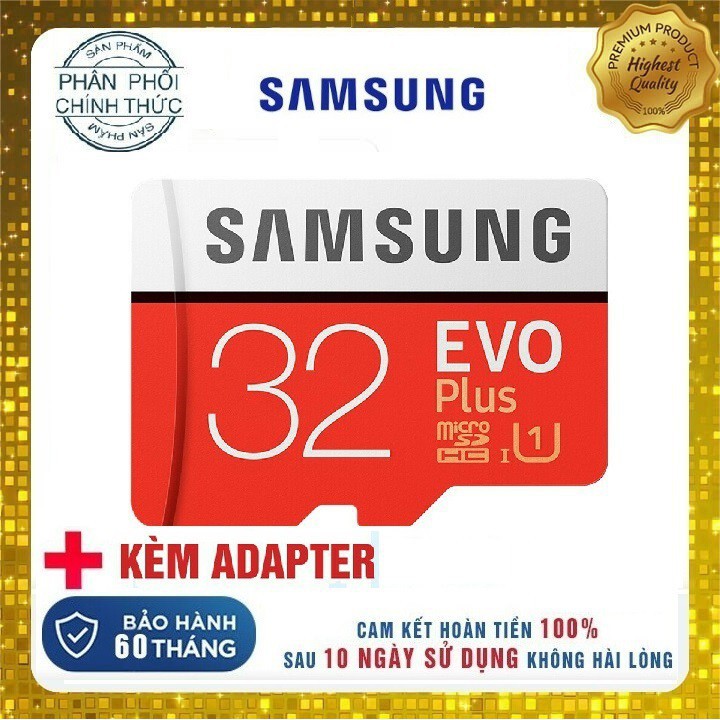 Nơi▤Thẻ nhớ MicroSDHC Samsung Evo Plus 32GB UHS-I U1 95MB/s