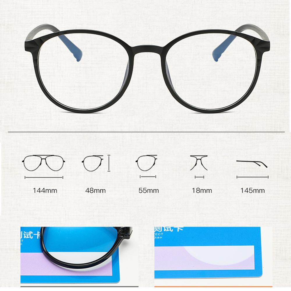 Mắt Kính Gọng Tròn Trong Suốt Độ Nét Cao Giảm Mệt Mỏi Thời Trang Unisex