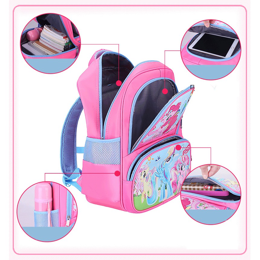 Balo học sinh chống gù lưng, chống nước chống thấm siêu nhẹ hình hoạt hình