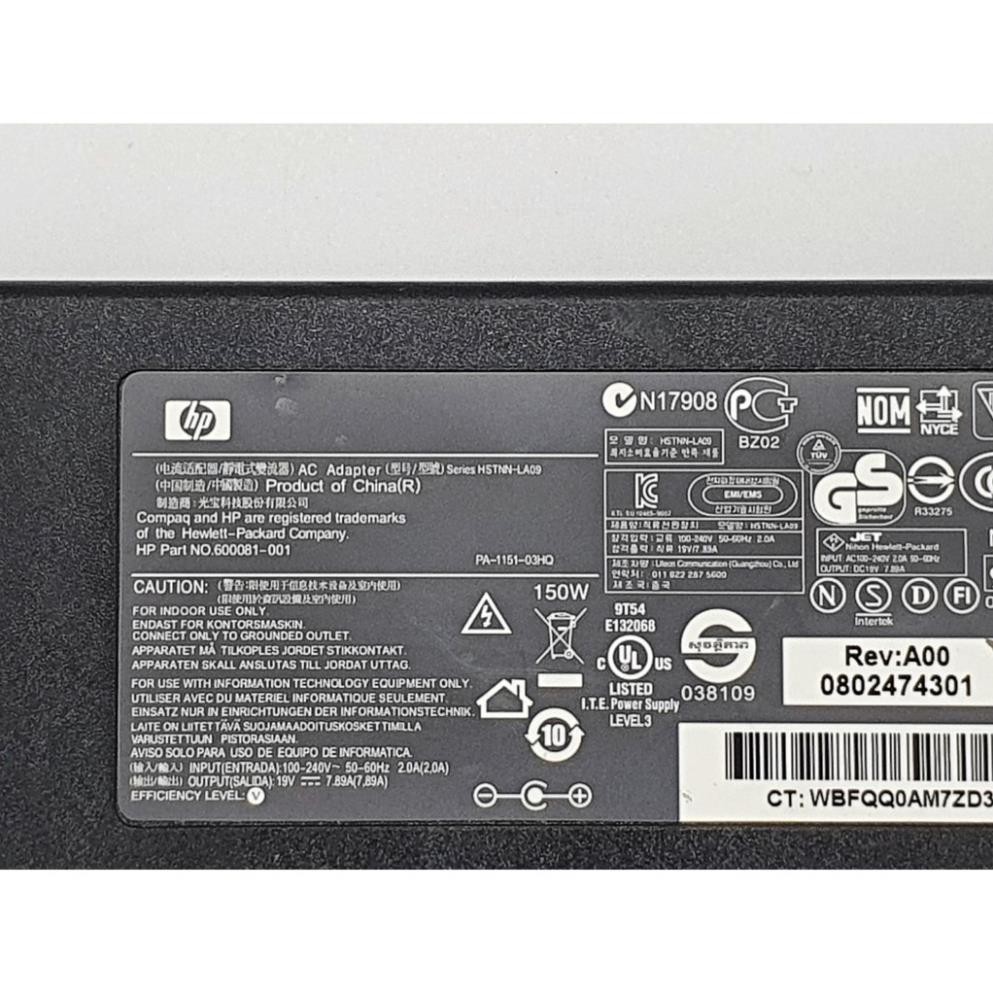 💖 Sạc Laptop Elitebook 8530P Series  Pavilion HDX 9000 Series HP All-in-One Desktop PC  7.89a 150w - Có Video Thực Tế | BigBuy360 - bigbuy360.vn