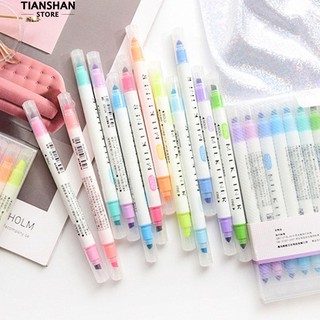 Set 12 bút highlight 2 đầu 12.5cm