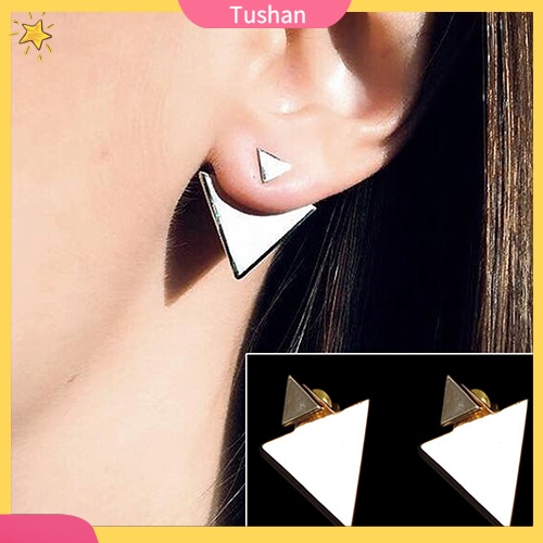 Hoa tai kiểu dáng tam giác thời trang phong cách cho nữ