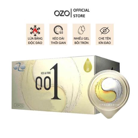 Bao cao su OLO 0.01 siêu mỏng, nhiều gel, truyền nhiệt tốt, cảm giác chân thật