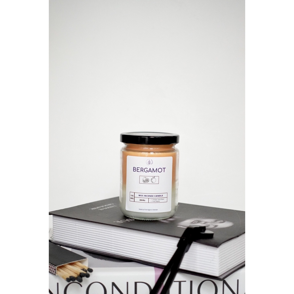 Nến thơm Handmade 02 tầng hương thơm tự nhiên hũ có nắp không khói 240gram