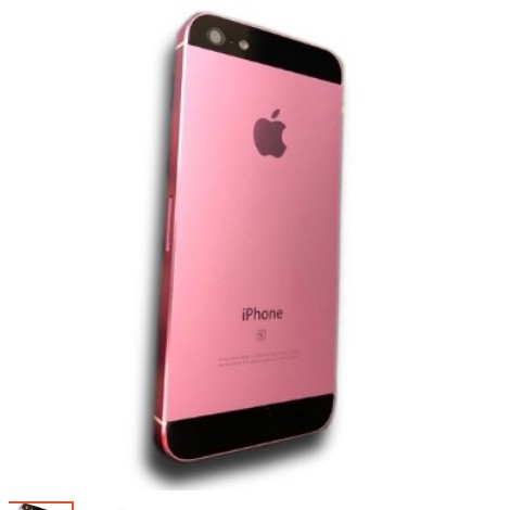 Vỏ Iphone 5 Hồng Khắc 5se Kính Đen