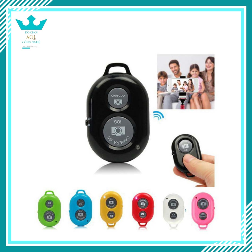 Nút Remote Shutter - Nút Bấm Bluetooth Điều Khiển Từ Xa Cho Smartphone, IP, Ipad, Tripod, Đèn Livestream